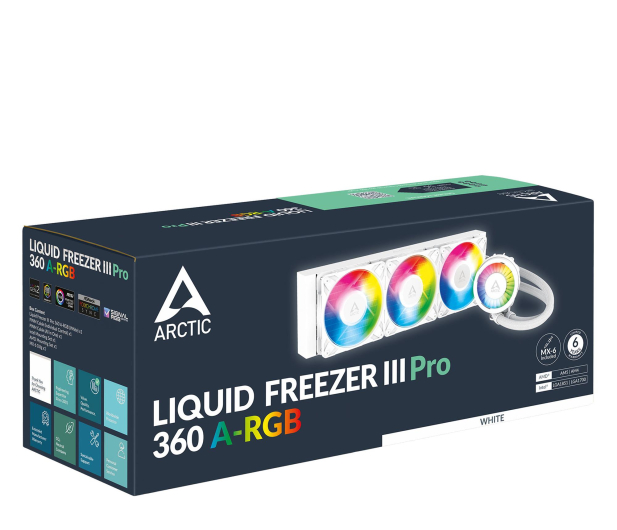ARCTIC Liquid Freezer III Pro 360 ARGB White 3x120mm ACFRE00188A - 1353158 - zdjęcie 6